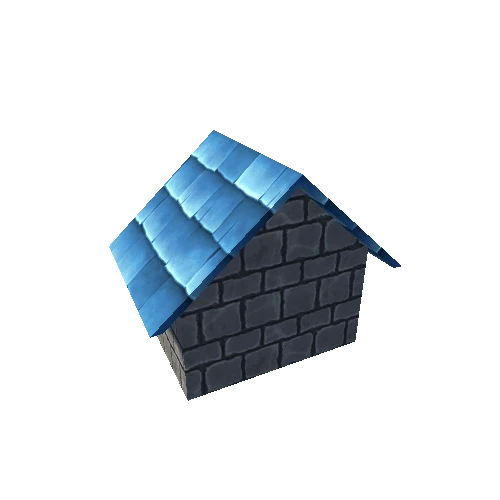 Balcony Triangular Wide Bricks (Blue)